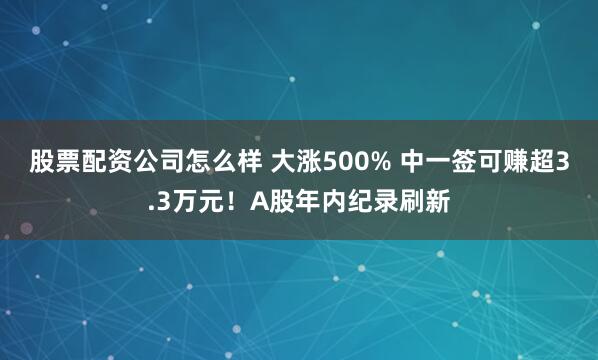 股票配资公司怎么样 大涨500% 中一签可赚超3.3万元！A股年内纪录刷新